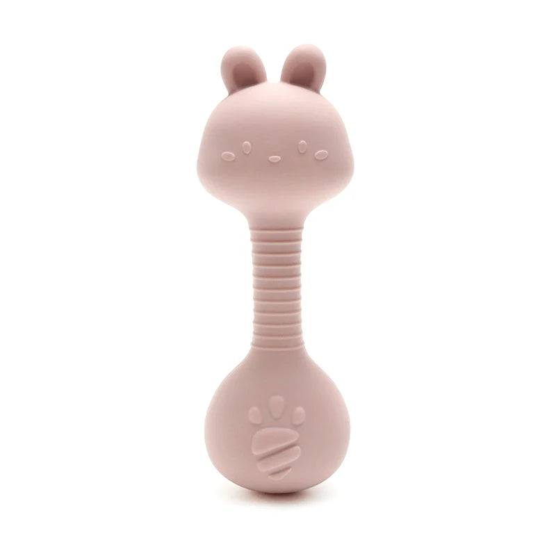 Silicone Baby Rattle &amp; Teething Toy - Rabbit Design