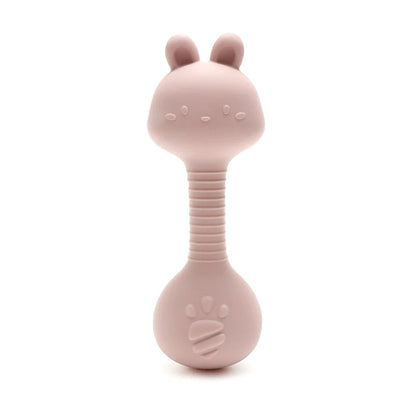 Silicone Baby Rattle &amp; Teething Toy - Rabbit Design