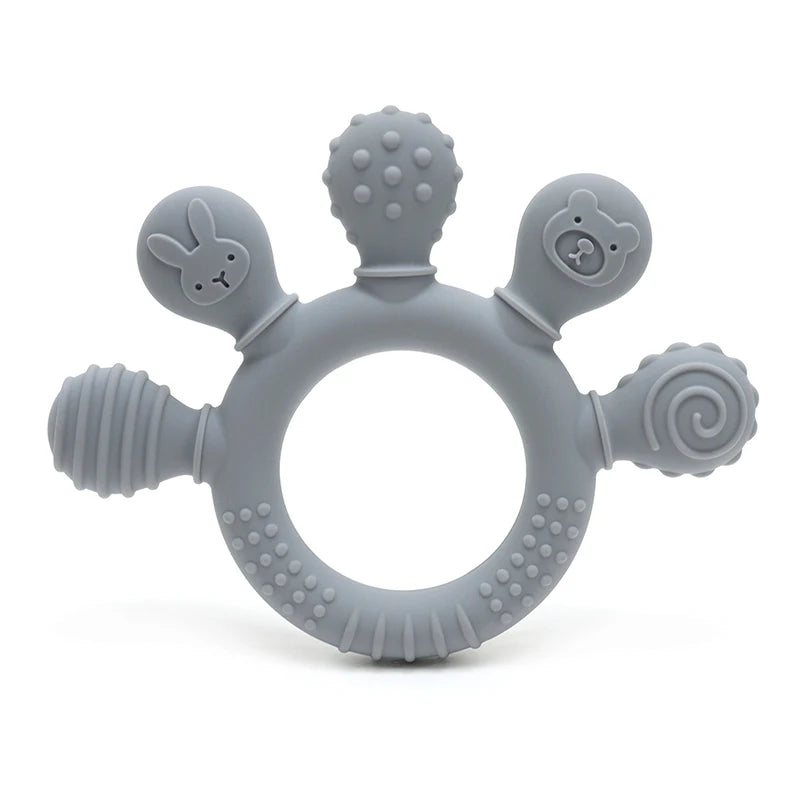 Silicone Hand-Shaped Baby Teether Ring